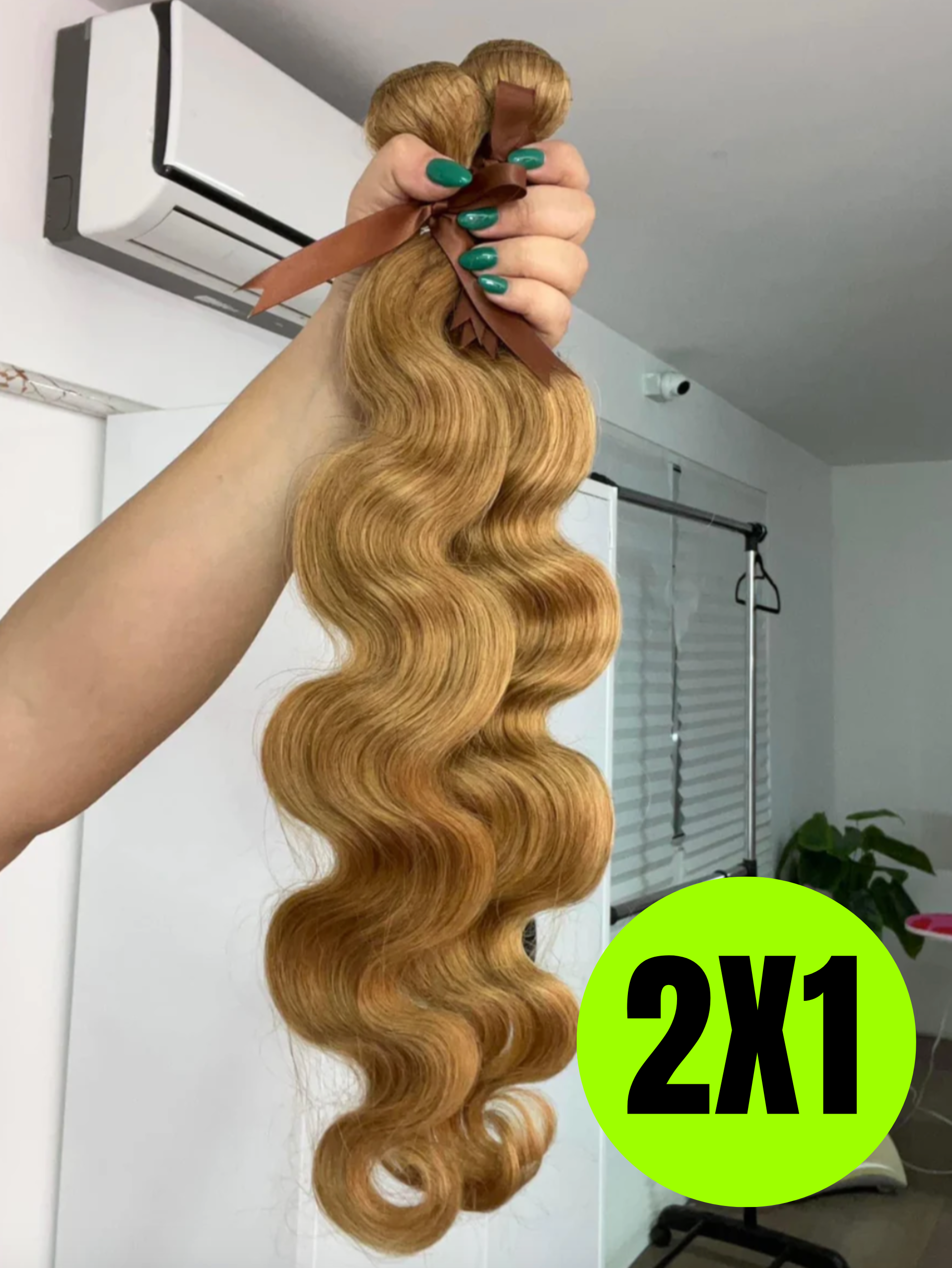 Cortina de 2 Metros💗 Natural 24"