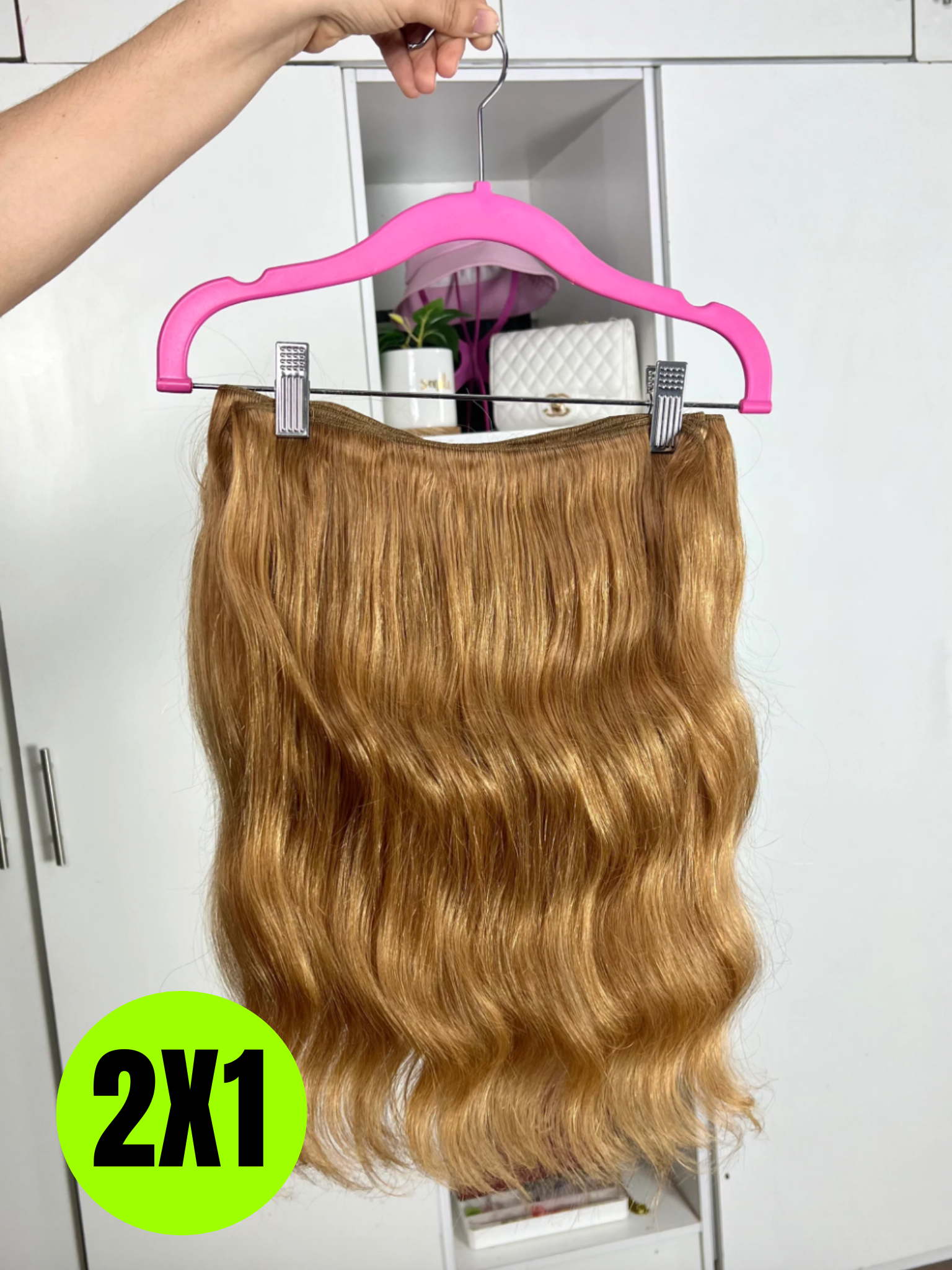 Cortina de 2 Metros💗 Natural 18"